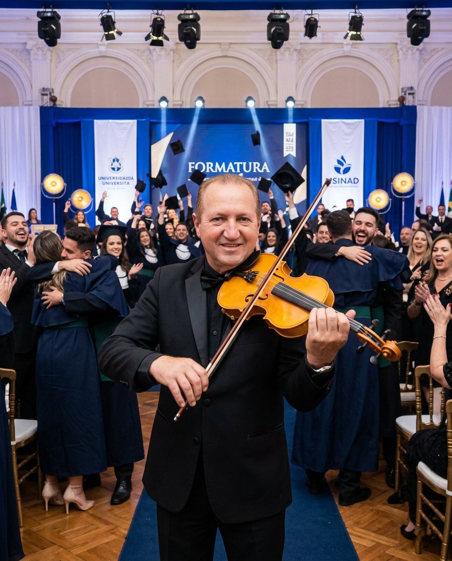 Violinista em evento corporativo